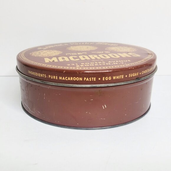 Lowen's Bake Shop Brooklyn Macaroons Vintage Cookie Tin - VTG - Picture 2 of 7